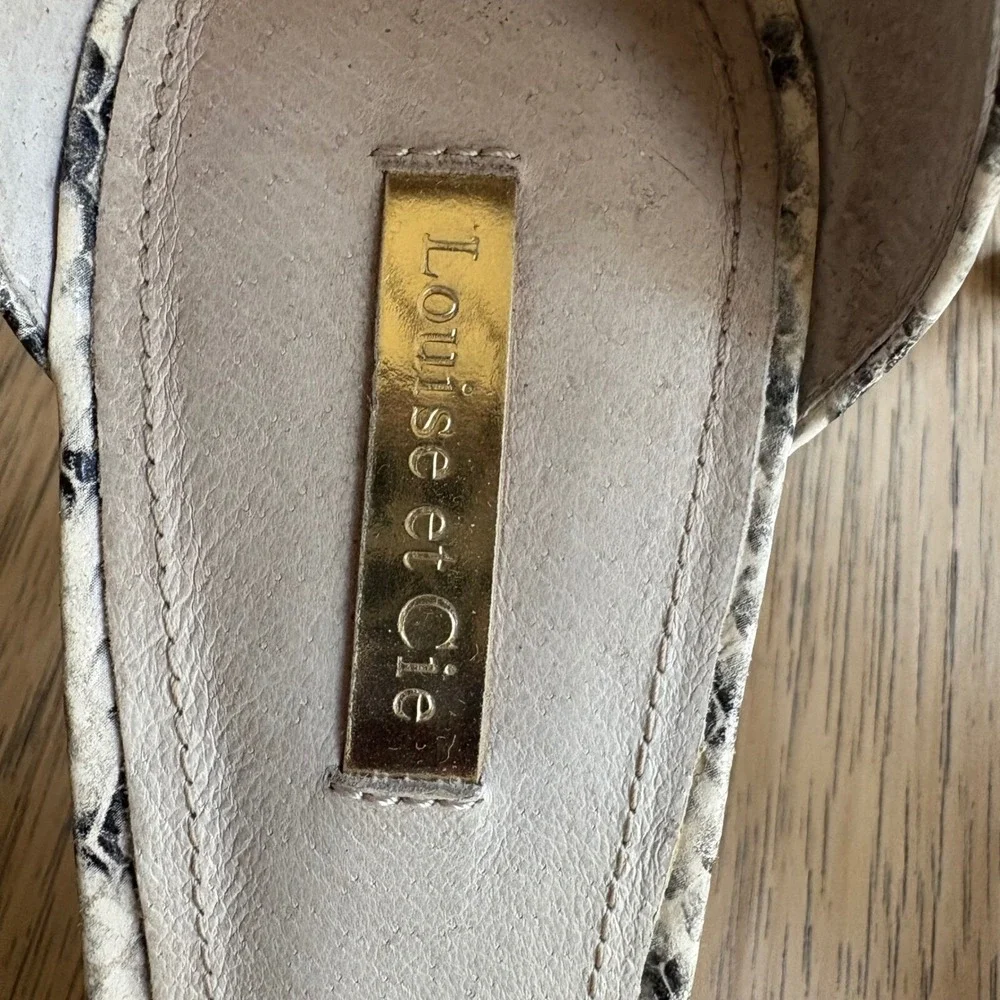 $150 LOUISE ET CIE Gordon Python Snakeskin Leather Stiletto Heels SIZE 10M EUC - Picture 6 of 15